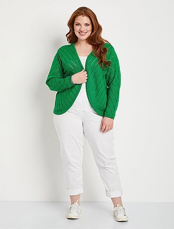 Gilet boléro fin ajouré coton - Afibel