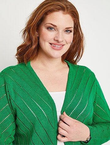 Gilet boléro fin ajouré coton - Afibel