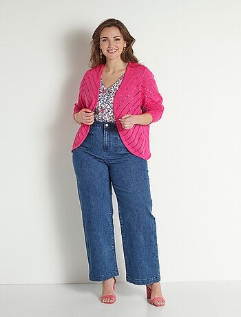 Gilet boléro fin ajouré coton - Afibel