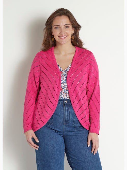 Gilet boléro fin ajouré coton - Afibel - Kiabi