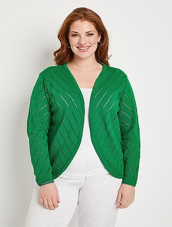 Gilet boléro fin ajouré coton