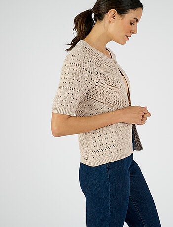 Gilet-boléro jeu de maille - Damart