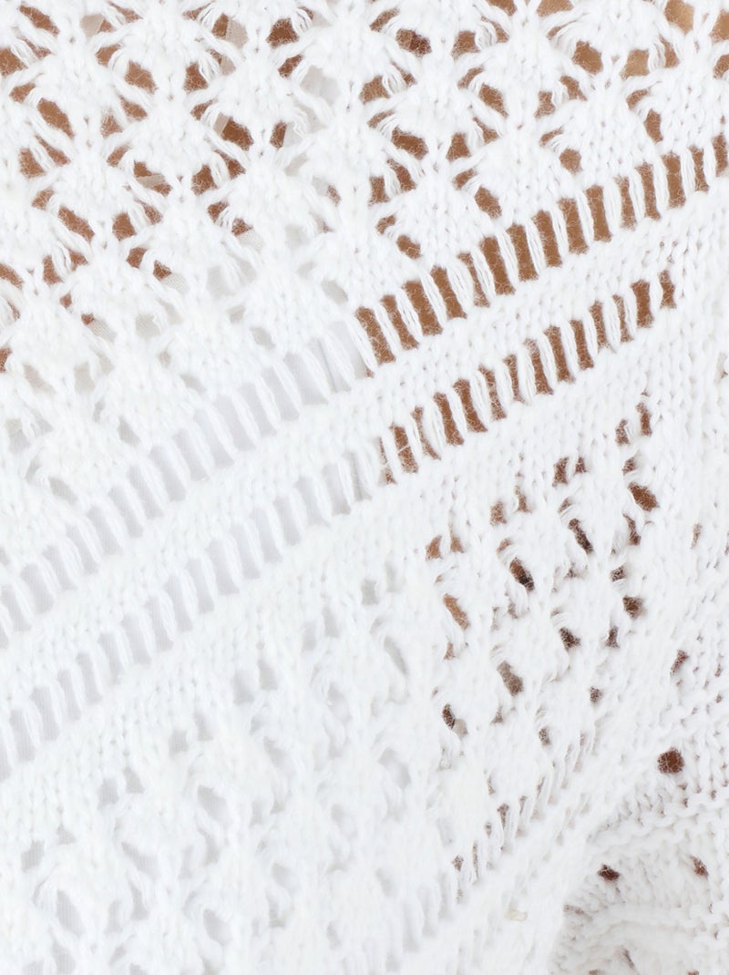 Gilet-boléro jeu de maille - Damart Blanc - Kiabi