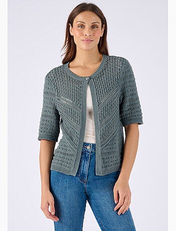 Gilet-boléro jeu de maille - damart