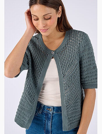 Gilet-boléro jeu de maille - damart