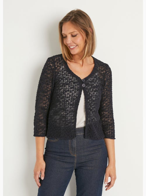 Gilet boléro maille fantaisie - AFIBEL - Kiabi