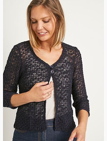 Gilet boléro maille fantaisie