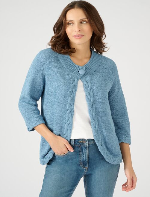 Gilet boléro manches longues - Blanc - - 44.99