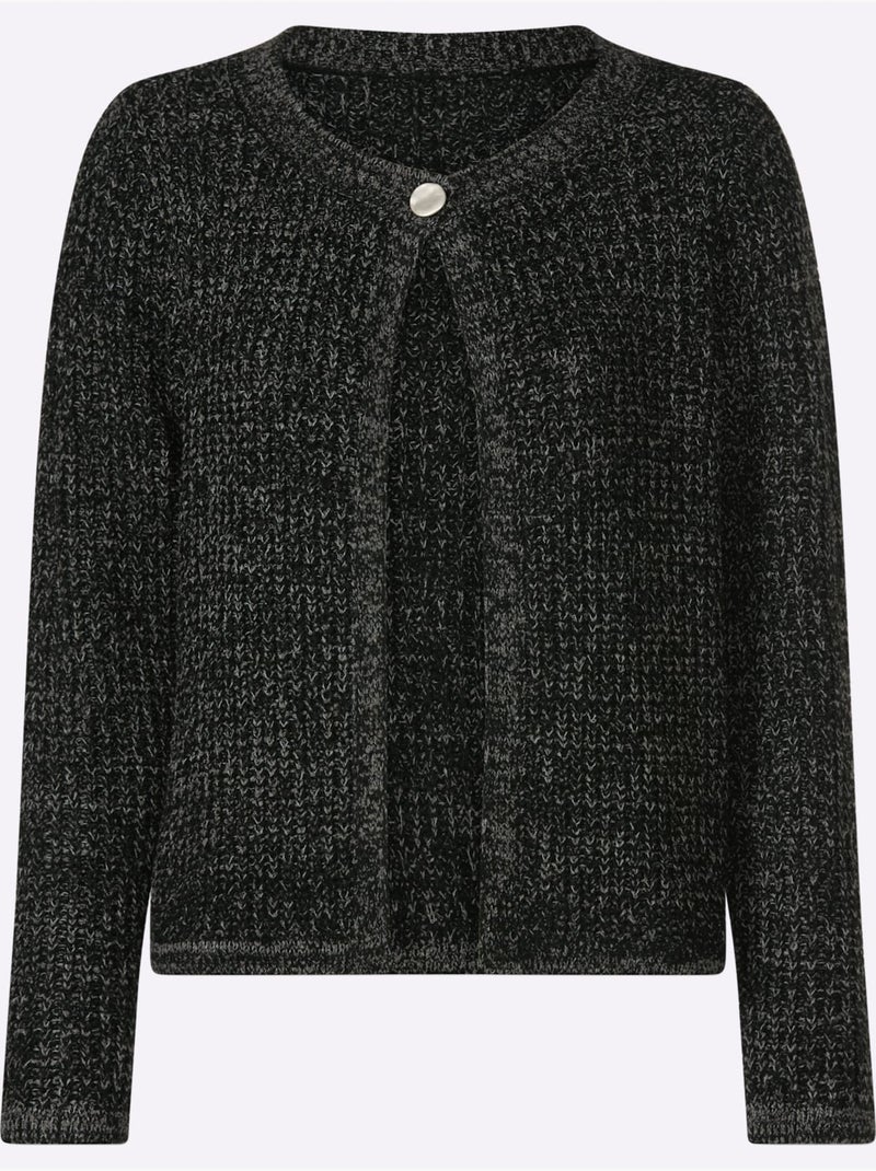 Gilet boucle décorative - taille standard - moda vilona Noir Gris - Kiabi