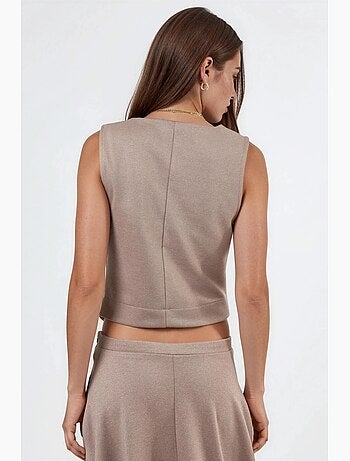 Gilet boutonné à col en v busem