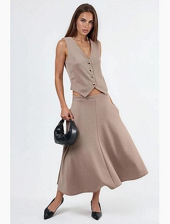 Gilet boutonné à col en v busem