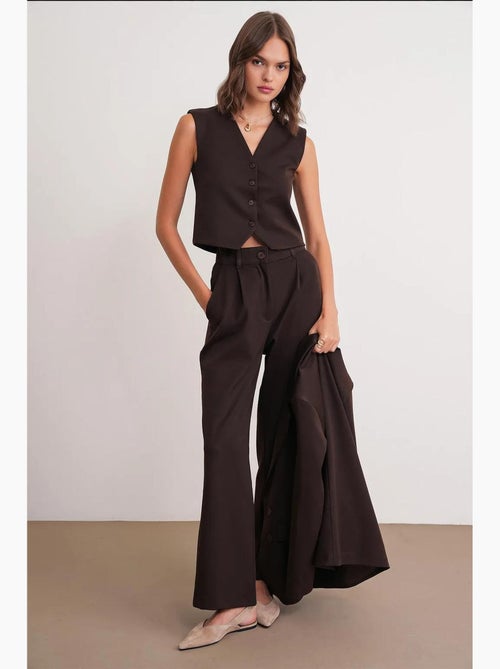 Gilet boutonné à col en v mixray - Kiabi