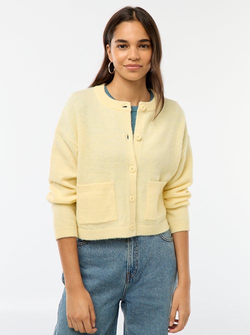 Gilet boutonné avec 2 poches plaquées - Kiabi