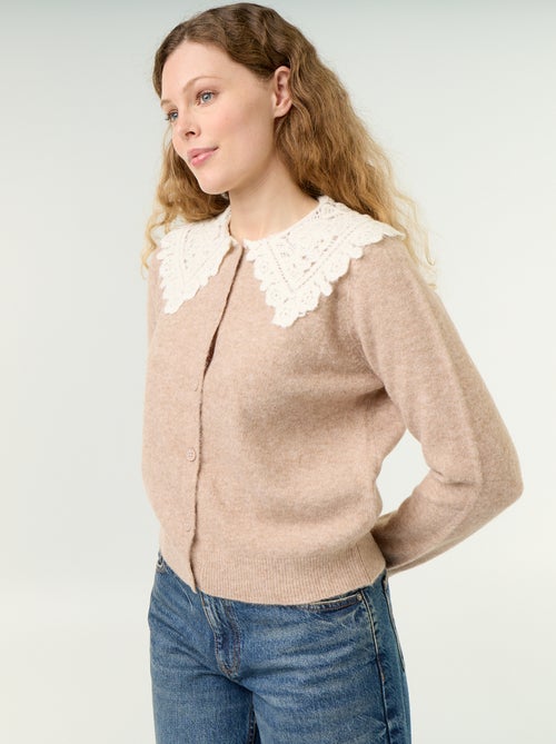 Gilet boutonné avec col claudine - Kiabi Gilet boutonné avec col claudine - Kiabi