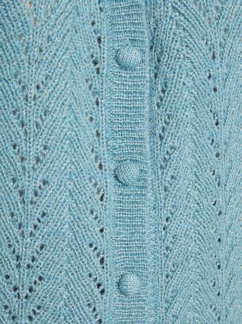 Gilet boutonné avec fibres recyclées - Afibel - Kiabi
