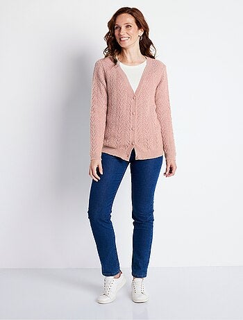 Gilet boutonné avec fibres recyclées - Afibel