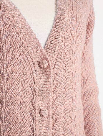 Gilet boutonné avec fibres recyclées - Afibel