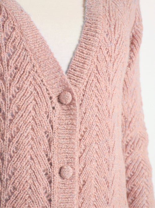 Gilet boutonné avec fibres recyclées - Afibel - Kiabi
