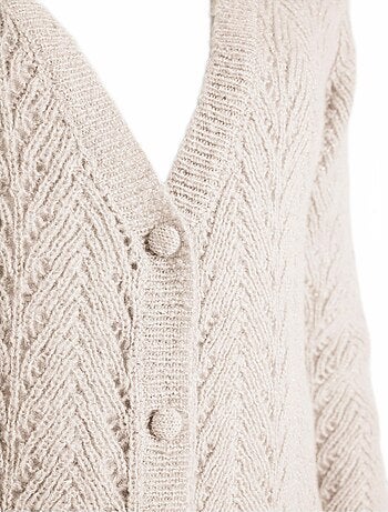 Gilet boutonné avec fibres recyclées