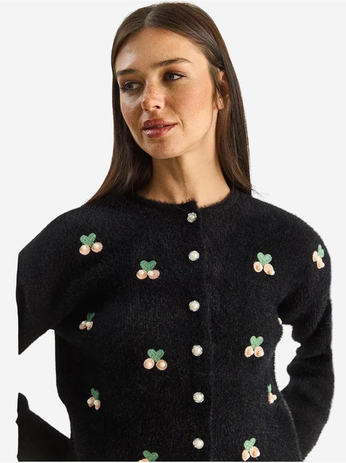 Gilet boutonné côtelé brodé lucci - Kiabi Gilet boutonné côtelé brodé lucci - Kiabi