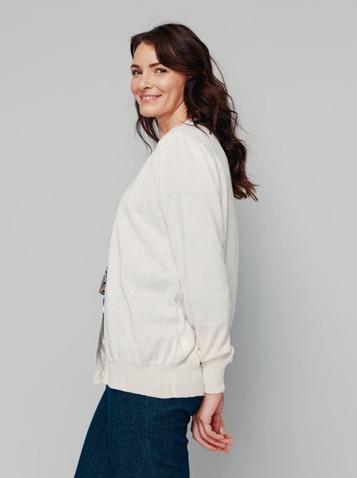 Gilet boutonné laine mérinos - Afibel - Kiabi