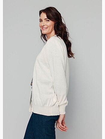 Gilet boutonné laine mérinos