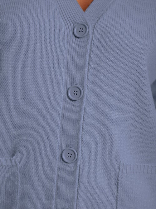Gilet boutonné maille épaisse - Afibel - Kiabi