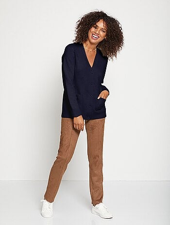 Gilet boutonné maille épaisse - Afibel