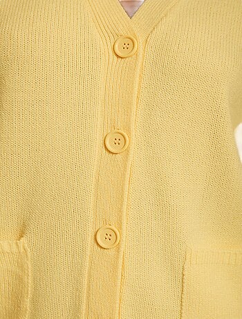 Gilet boutonné maille épaisse - Afibel