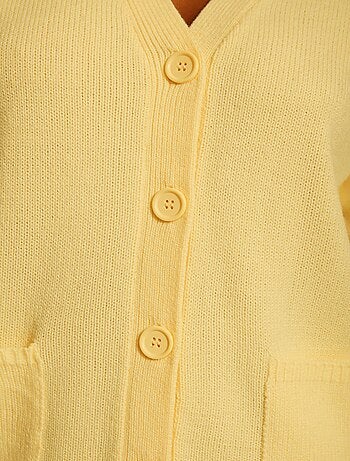 Gilet boutonné maille épaisse - Afibel