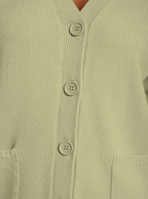 Gilet boutonné maille épaisse - Afibel - Kiabi