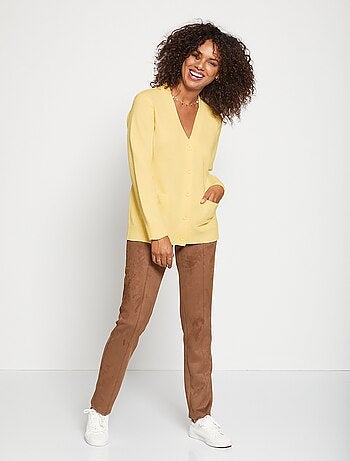 Gilet boutonné maille épaisse