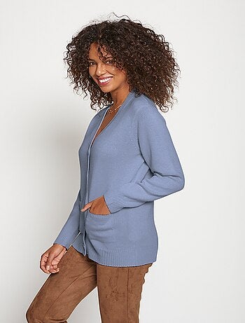 Gilet boutonné maille épaisse