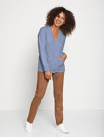 Gilet boutonné maille épaisse