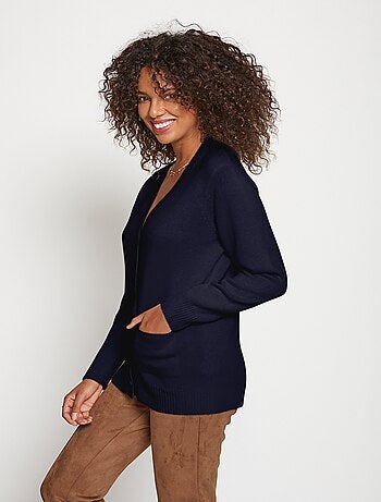 Gilet boutonné maille épaisse