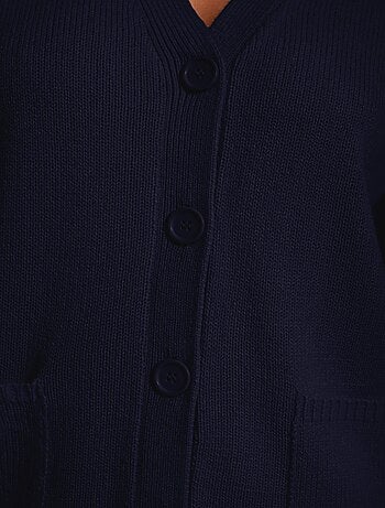 Gilet boutonné maille épaisse