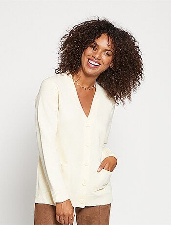 Gilet boutonné maille épaisse