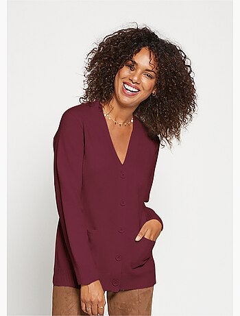 Gilet boutonné maille épaisse