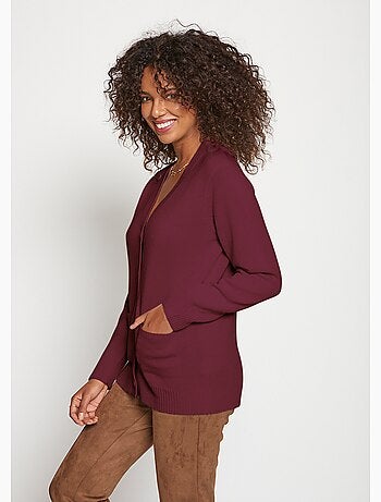 Gilet boutonné maille épaisse