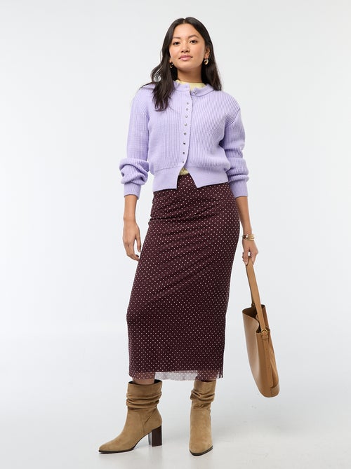 Gilet boutonné maille épaisse - Kiabi