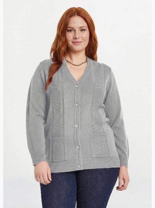 Gilet boutonné manches longues - Afibel - Kiabi
