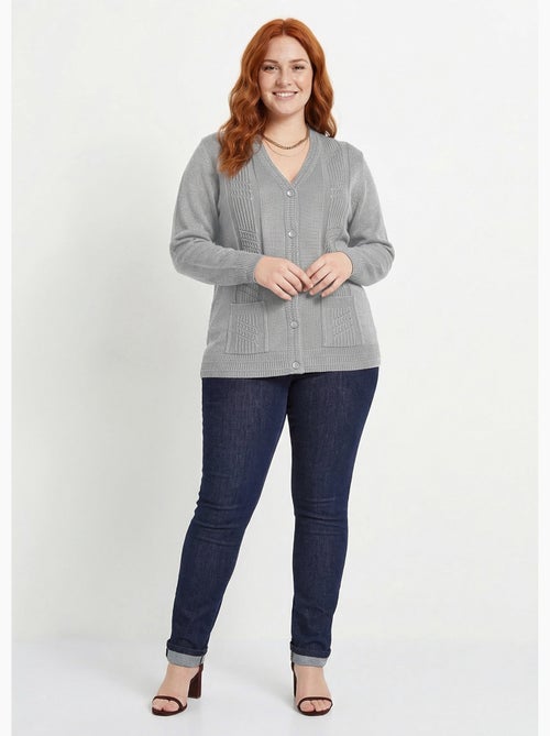 Gilet boutonné manches longues - Afibel - Kiabi