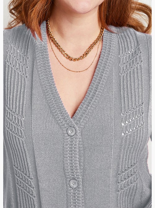 Gilet boutonné manches longues - Afibel - Kiabi