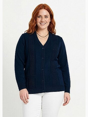 Gilet boutonné manches longues - Afibel