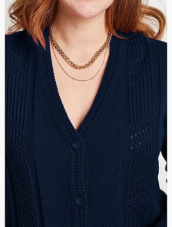 Gilet boutonné manches longues - Afibel