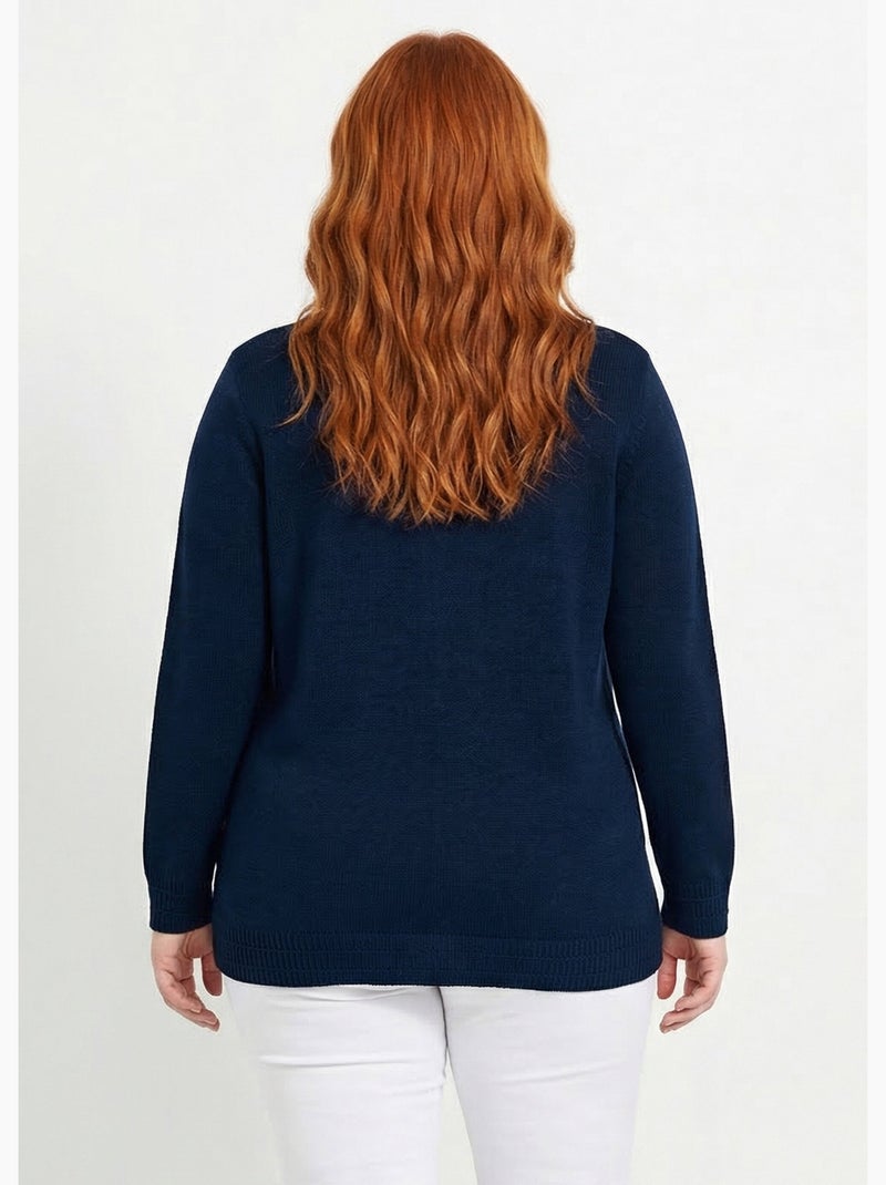 Gilet boutonné manches longues - afibel Bleu marine - Kiabi