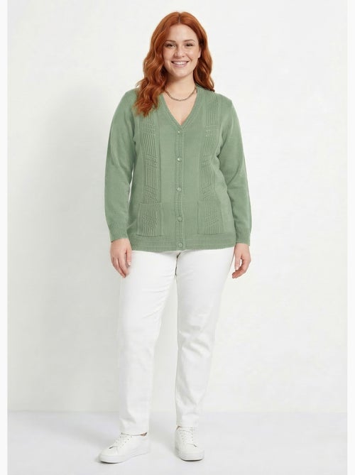 Gilet boutonné manches longues - Afibel - Kiabi
