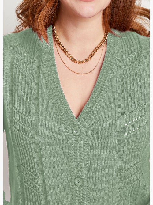 Gilet boutonné manches longues - Afibel - Kiabi