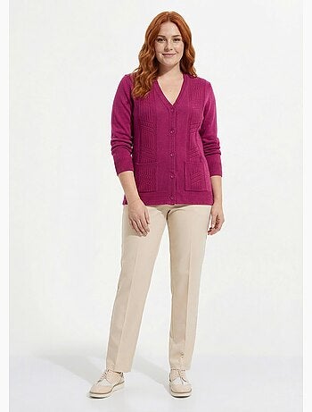 Gilet boutonné manches longues - Afibel