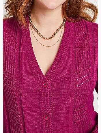 Gilet boutonné manches longues - Afibel